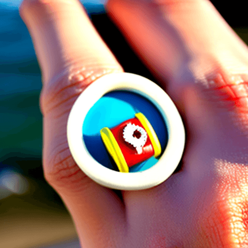 AI generated: lifesaver ring in ocean
