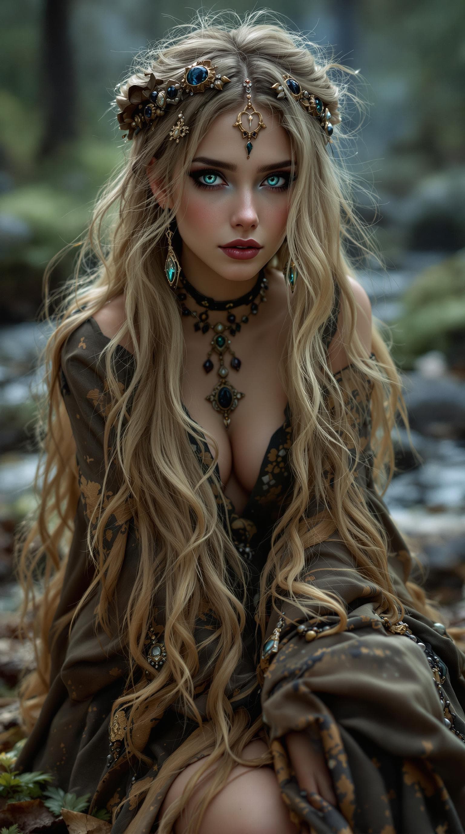 AI generated: a professional photo of a exceptionally of the most beautiful girl in the world, Transylvanian gypsy...