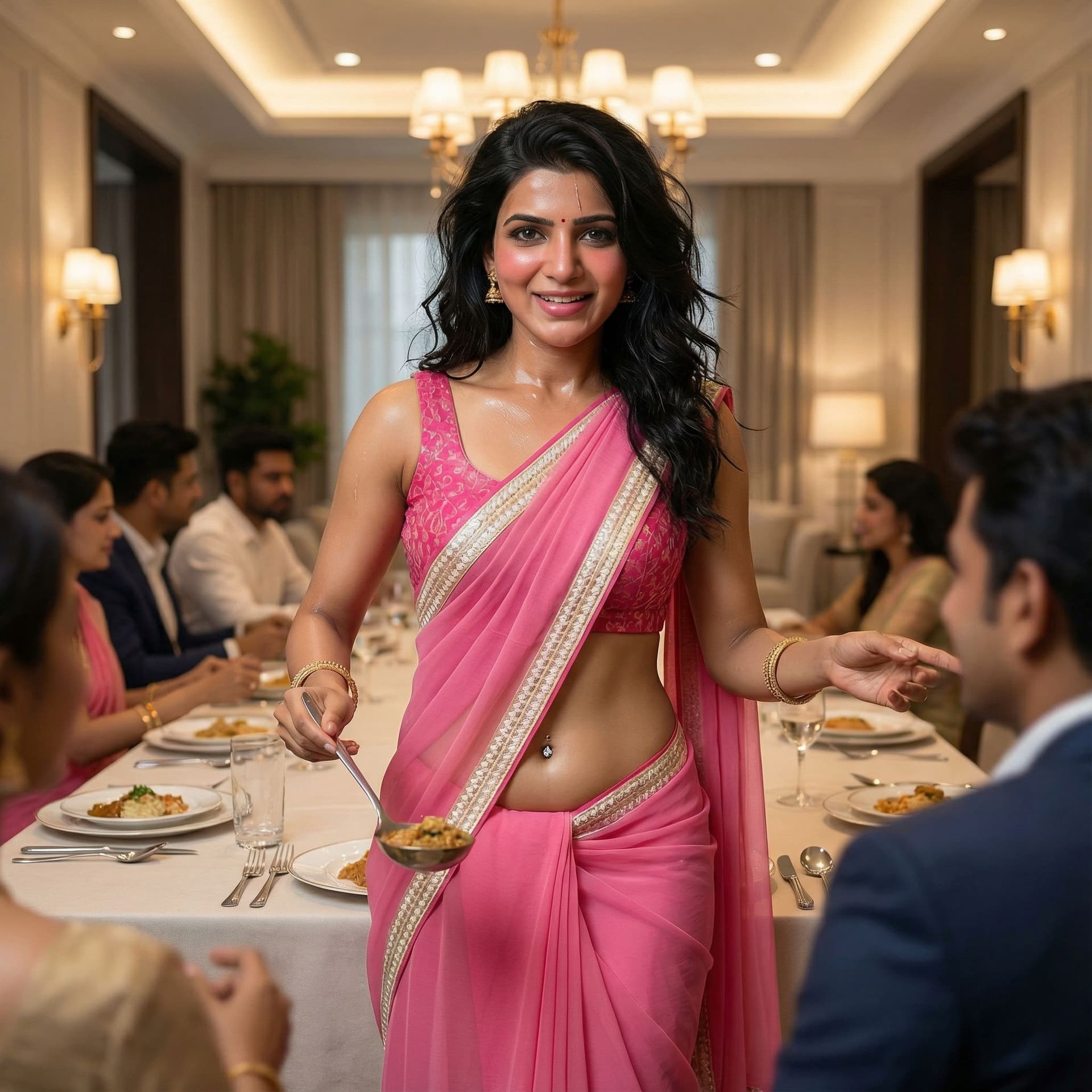 AI generated: beautiful young woman with exact facial features and likeness of South Indian actress Samantha Ruth ...