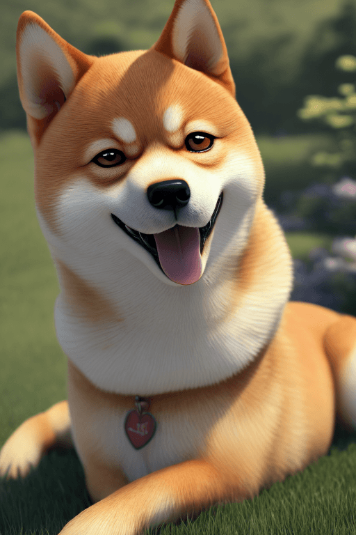 AI generated: a single shiba-ino dog, cute, kawaii, ultra-detailed, hd, anime, design by makoto shinkai, Granblue ...