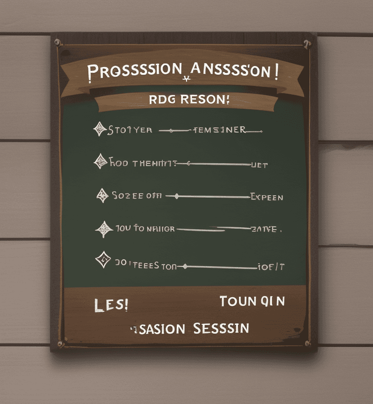 AI generated: "rpg session" texted on a Wooden Sign