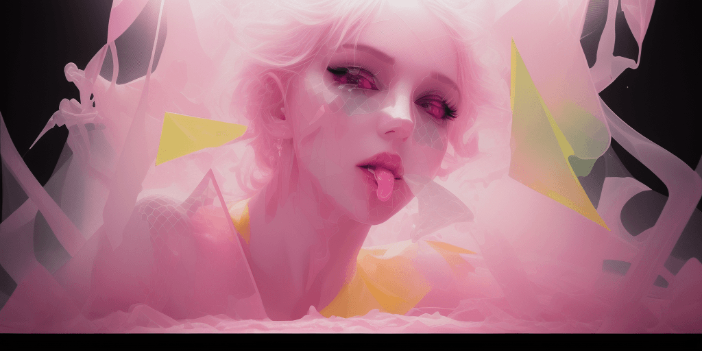 AI generated: ((16k4d bite me swallow me but spit m e out in hell), (Translucent Geometries), Pop Art Vibrancy), 8...