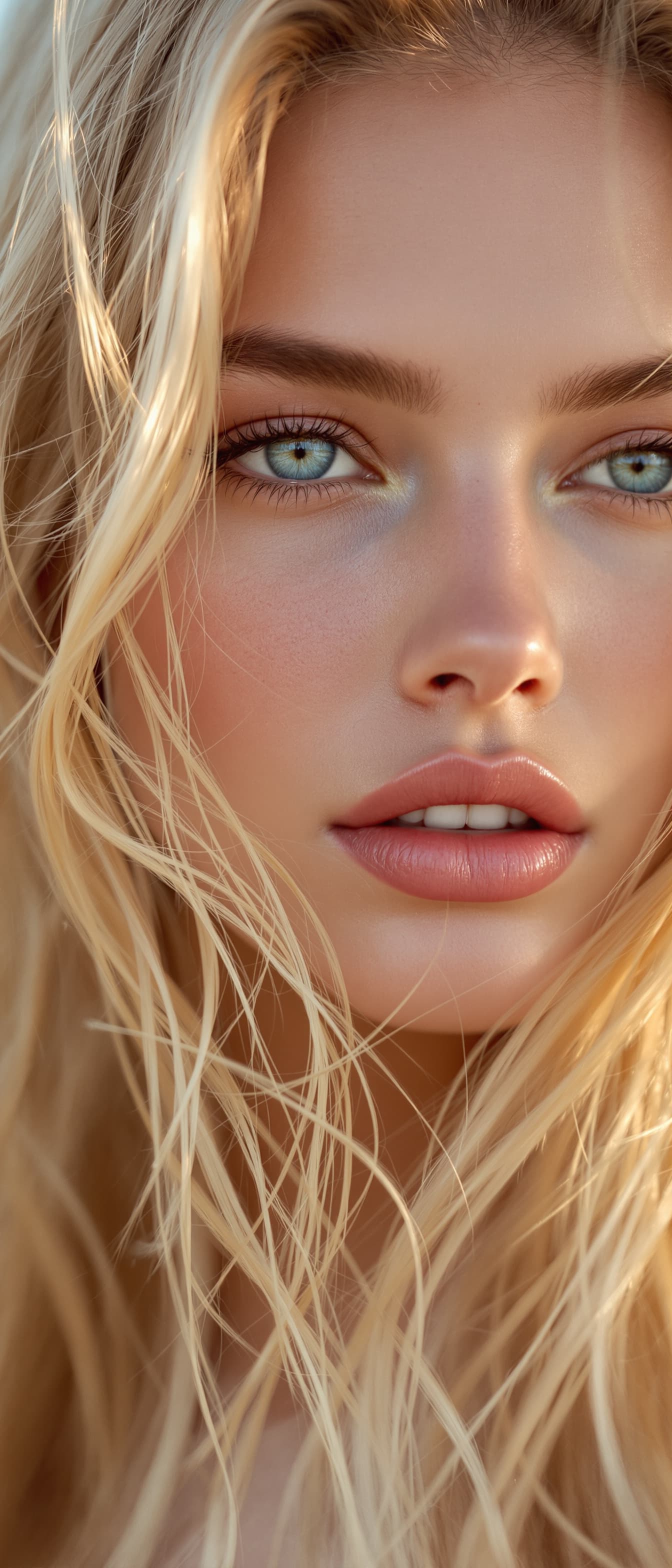 AI generated: "High-resolution head and shoulders concept art portrait with soft focus. Captured during golden hou...