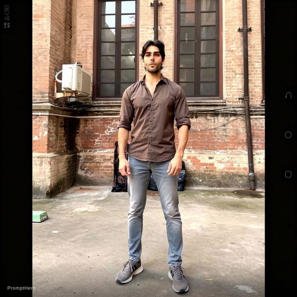 AI generated: Create shirtless image with little bit lean 