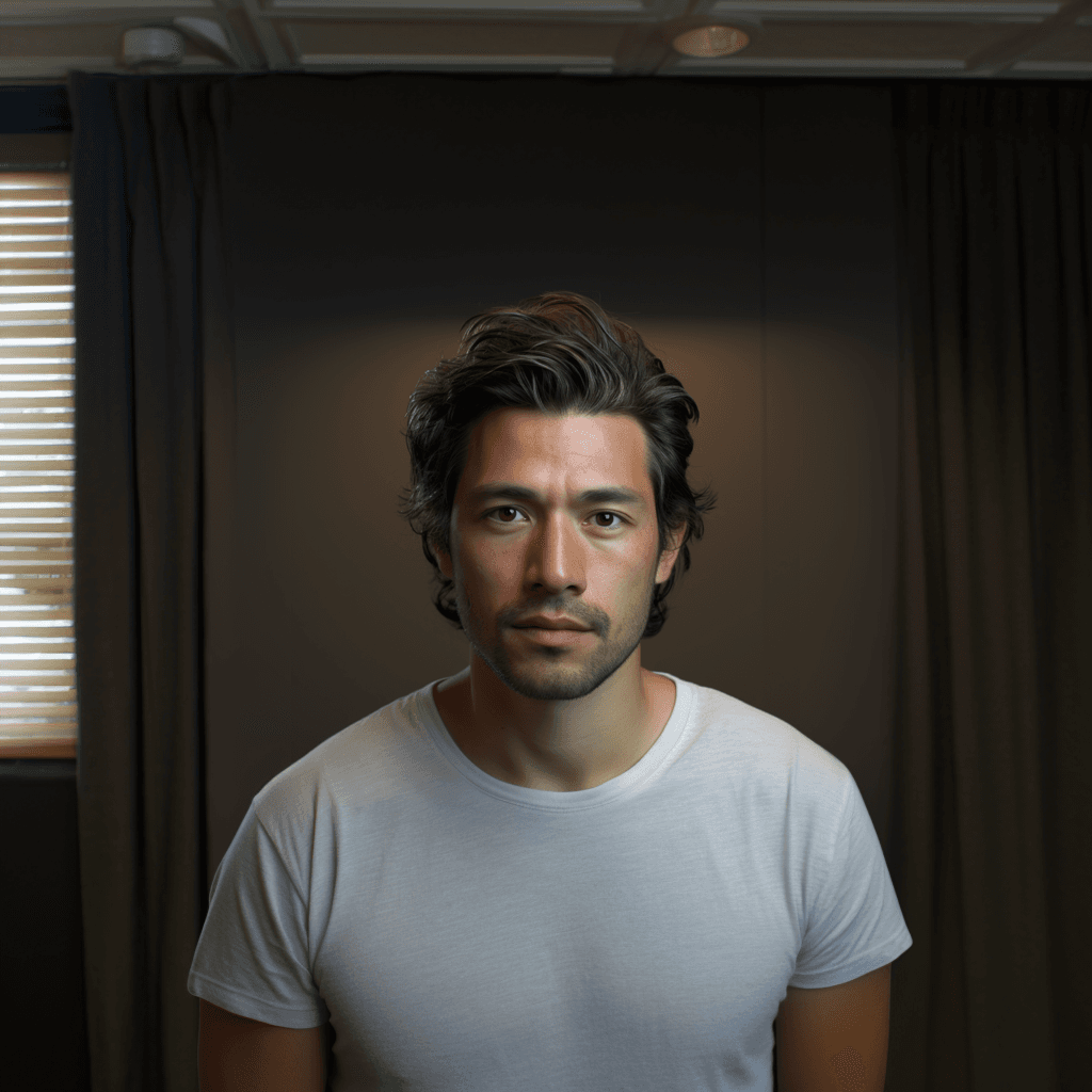 AI generated: octane render, photorealistic 9, natural skin color 8, standing, muscular, handsome, realistic 6, ac...