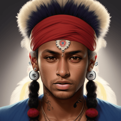 AI generated: Neymar as an indian man, 8k