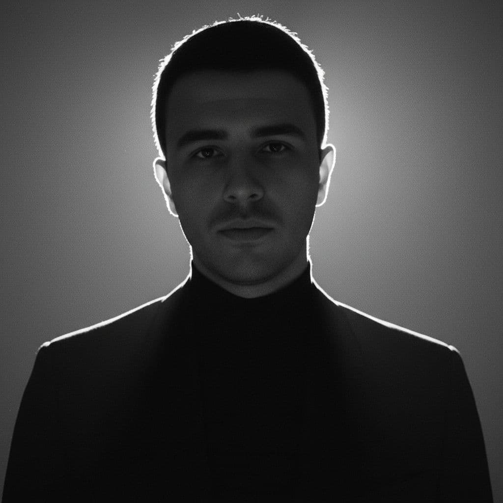 AI generated: black and white photography, fashion editorial, a close up portrait of the model (keep same face sha...