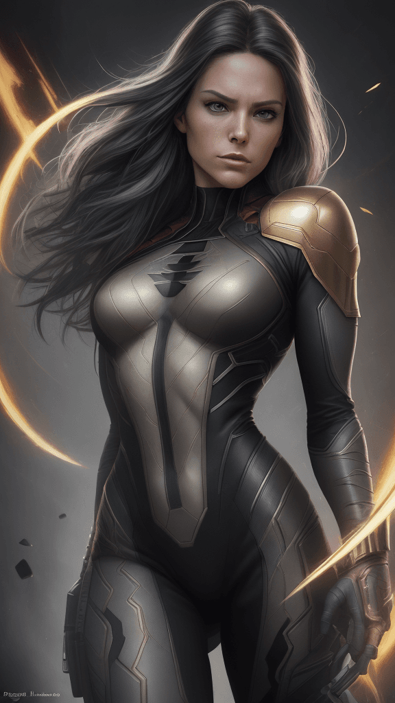 AI generated: (16k, best quality, master:1.2) HDR, Marvel Entertainment Art by, Rogue (AKA Anna Marie LeBeau), per...