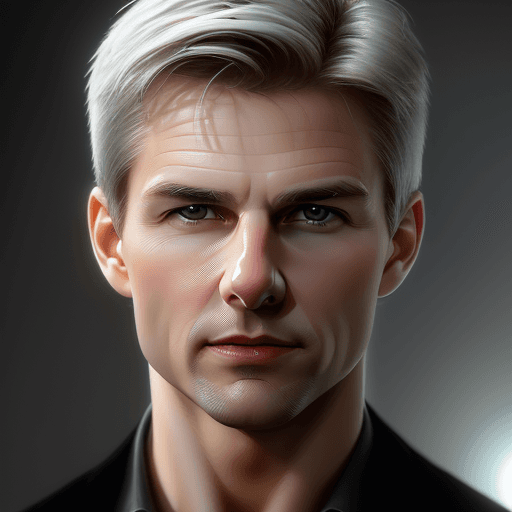 AI generated: (Petr Pavel president od czech Republic), seductive facial expression, photography, low contrast, wh...