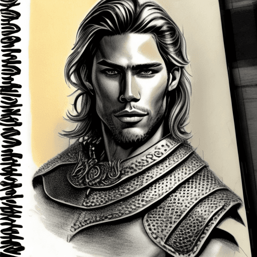 AI generated: Sketchbook Style, Sketch book, Boris Vallejo style, hand-drawn, dark, gritty, realistic sketch on ye...