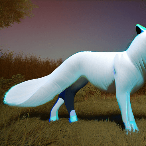 AI generated: beautiful ghostly blue spirit fox, 8K, Unreal Engine, Octane Render --test --creative --ar 2:3 --upb...