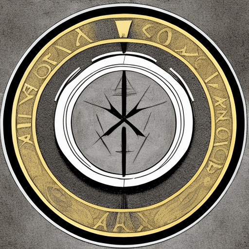 AI generated: circular logo with the fallowing tex  "Mea nox obscurum non habet, quia dominus lux mea est , ideo n...