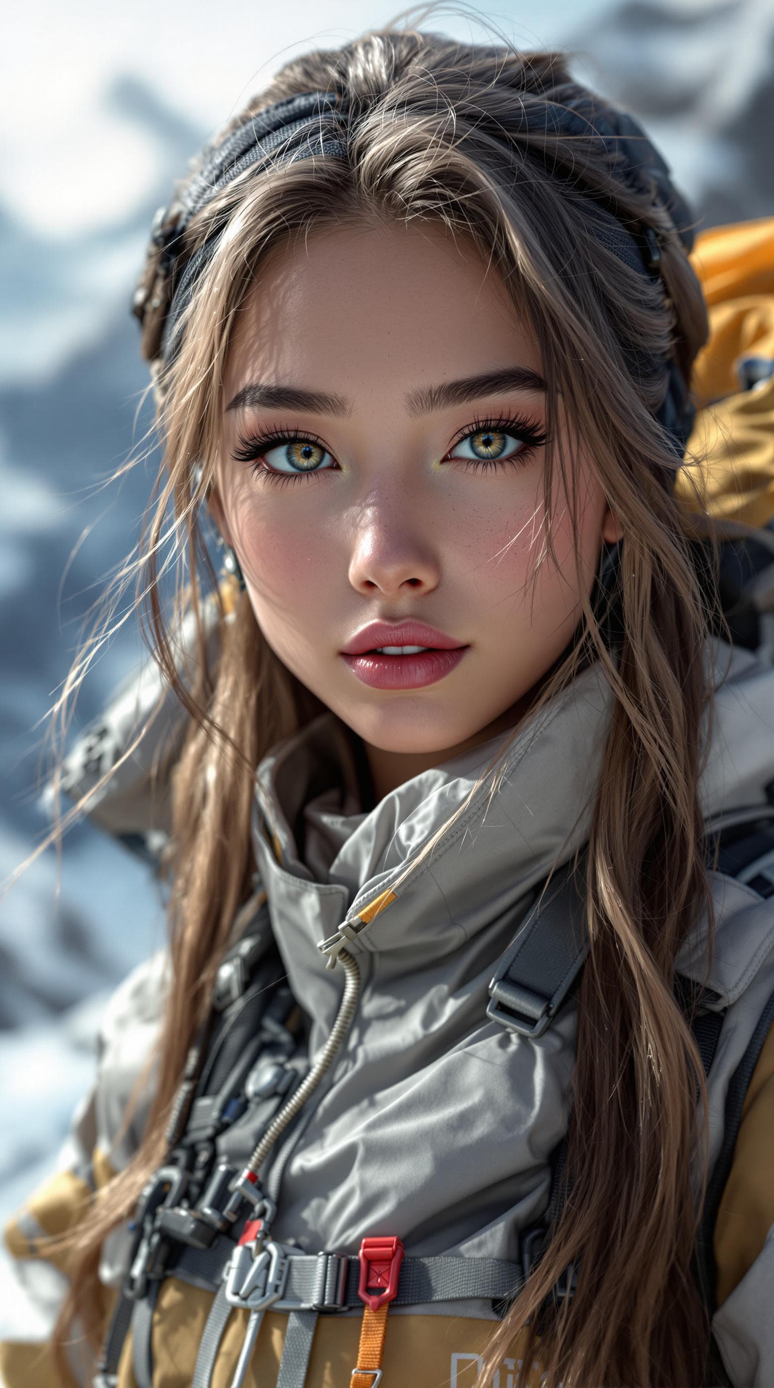 AI generated: A stunning professional portrait of the most beautiful ninth-grade girl in the world, portrayed as a...