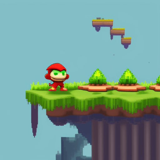 AI generated: Video game design platformer
