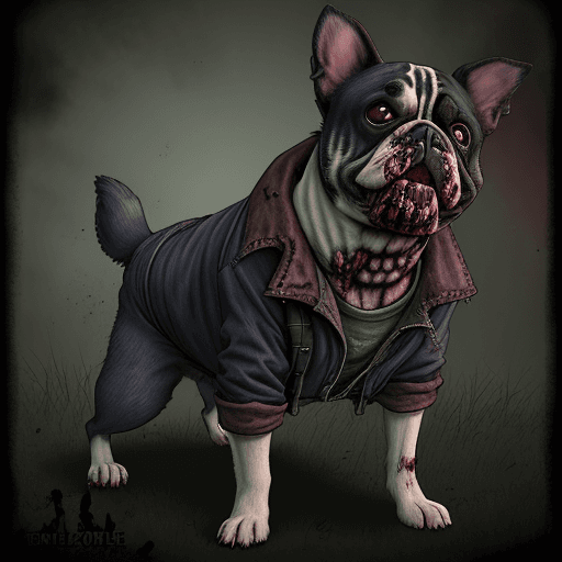 AI generated: zombies dog