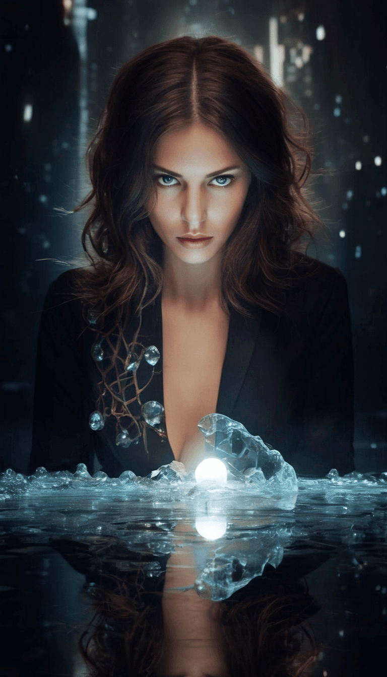 AI generated: best quality, 4k, highres, masterpiece, ultra-detailed, realistic, highly detailed photo, dark haire...