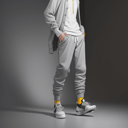 AI generated: https://s.mj.run/huRIFOFVx2I capturing a model, silver and white color, man wearing an long loose ca...
