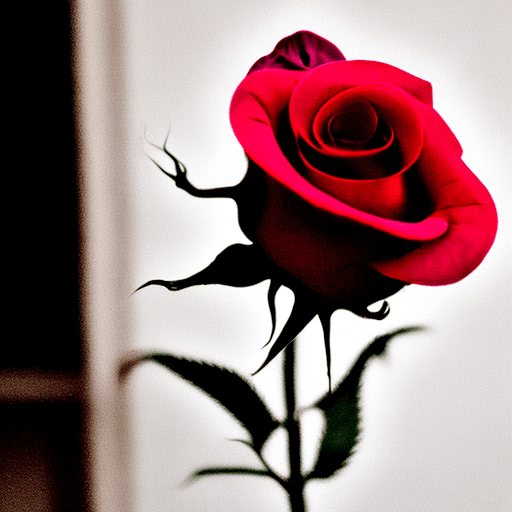 AI generated: lonely empty rose