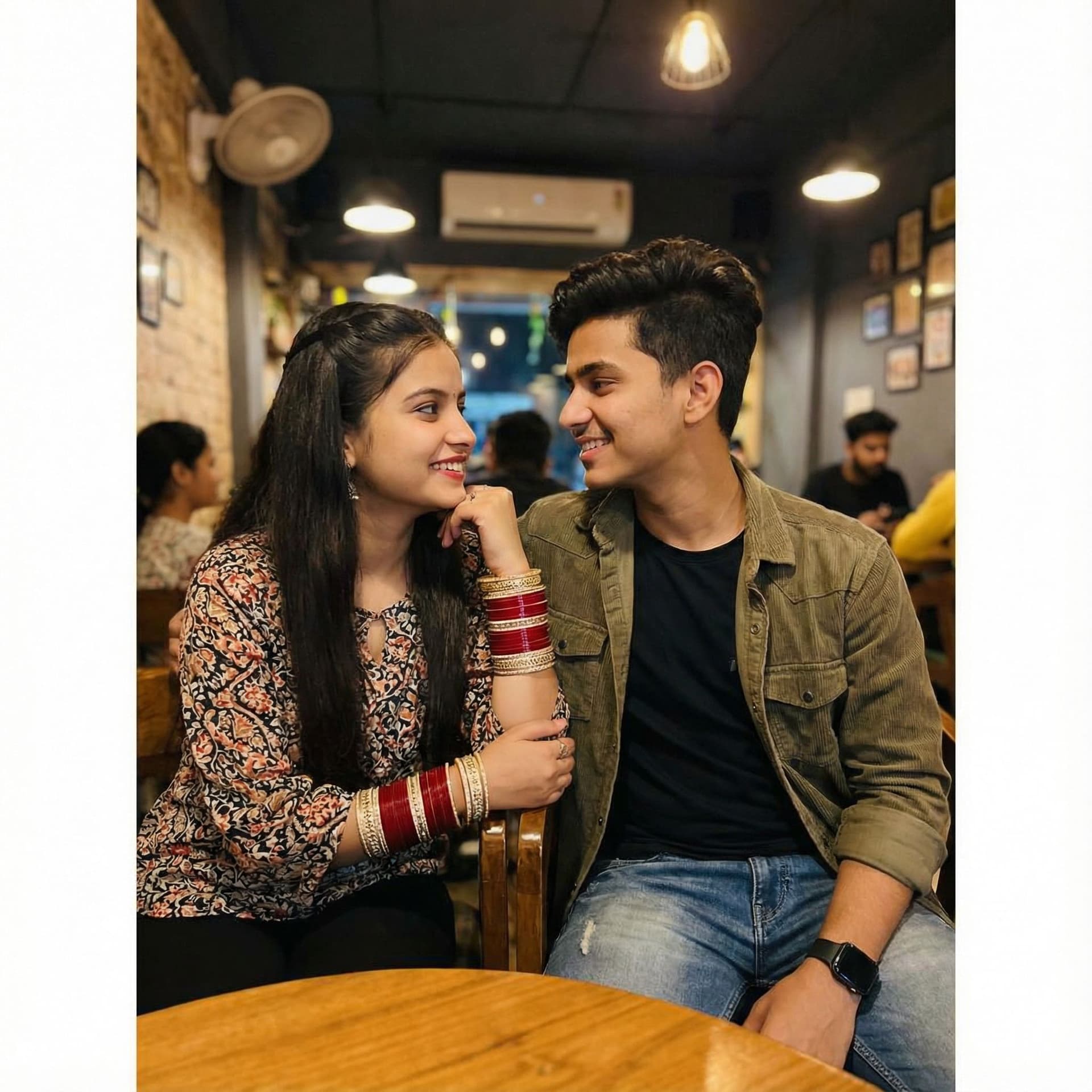 AI generated: Make a image with girl and boy , girl chudai and sexy pic