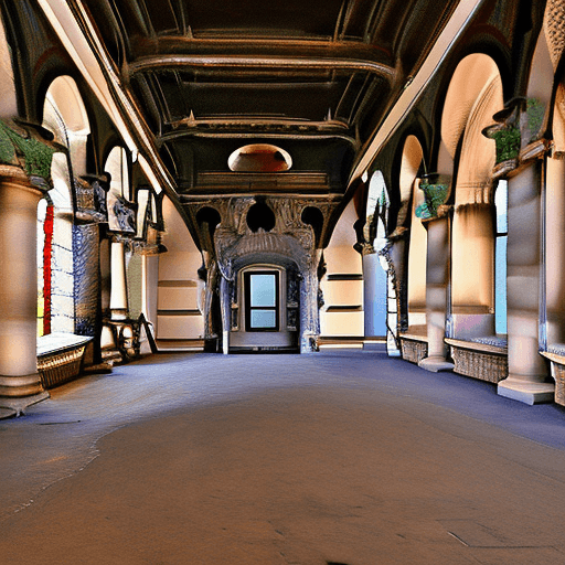 AI generated: The castle where dreams live, with baroque chiaroscuro