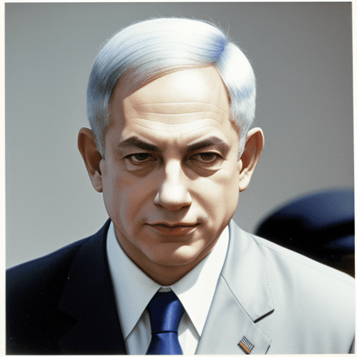 AI generated: Benjamin Netanyahu in 80s Israel Style --ar 9:16
