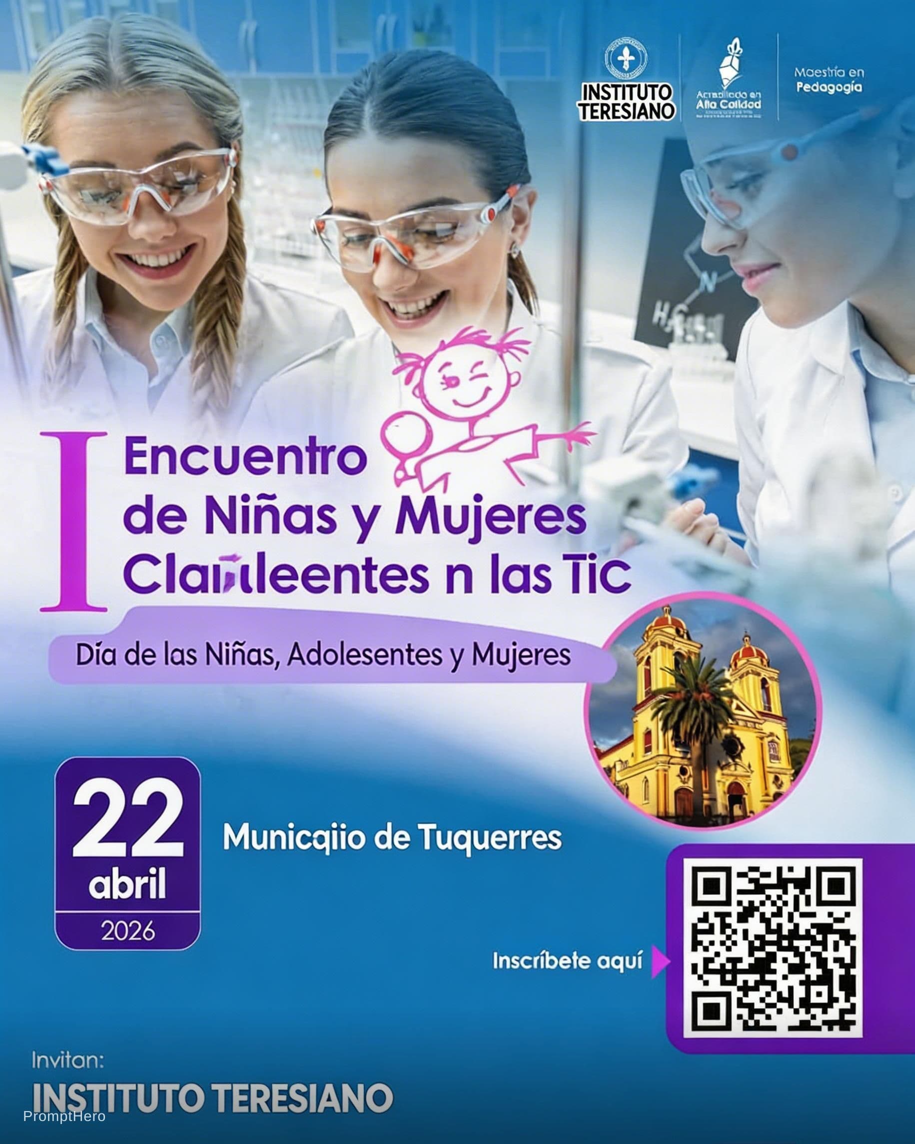 AI generated: Cambia el nombre de la institución por institución educativa instituto Teresiano la fecha 22 de abri...
