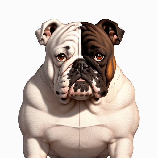 AI generated: FULL IMAGE OF A BULLDOG WITH A WHITE BACKGROUND