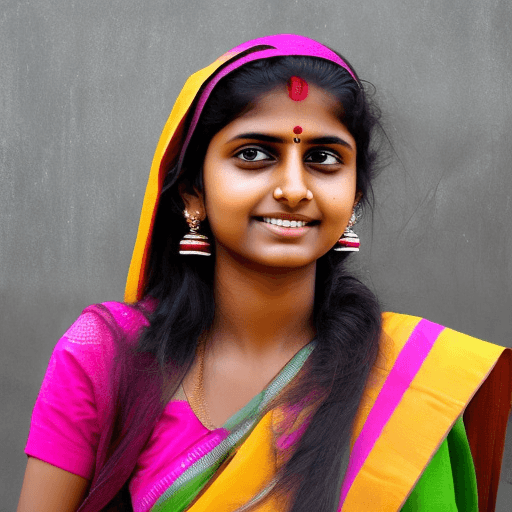 AI generated: modern indian girl