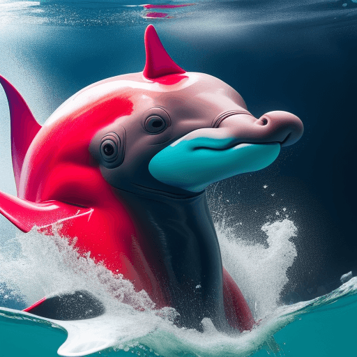 AI generated: delfin  rojo