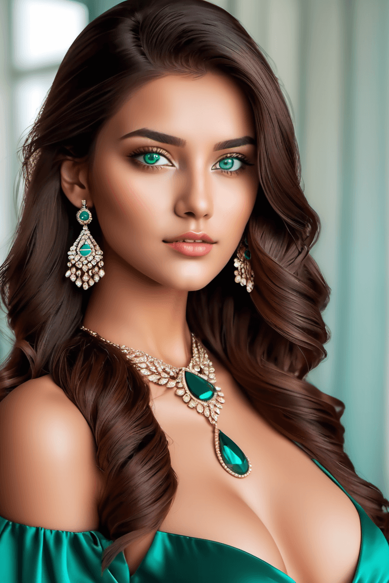 AI generated: Close-up with a professional camera lens, of the face of a beautiful 23-year-old girl, flawless, ama...