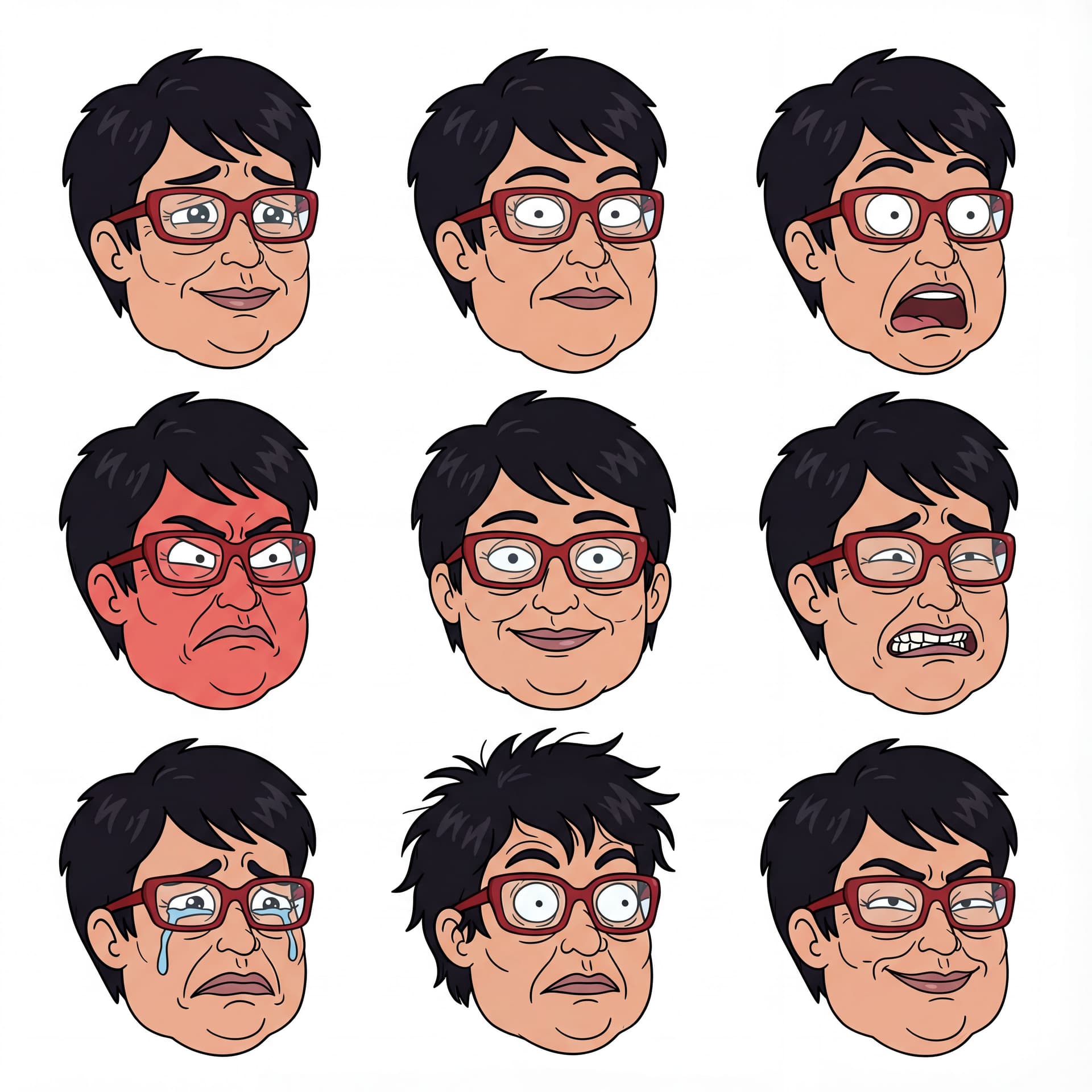 AI generated: Make different expressions. Empathy, expression, Shocked expression, angry expression, relaxed smile...