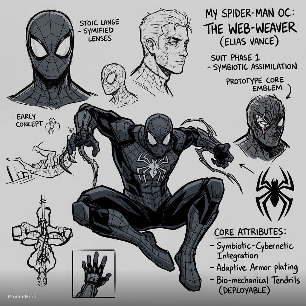 AI generated: Spider-man Oc --s 250 --niji 5