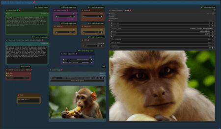 LTX IMAGE to TEXT to VIDEO with STG workflow