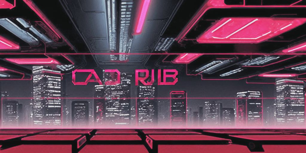 AI generated: ai background in cyberpunk style and red colour