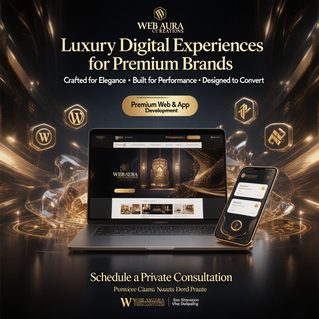 AI generated: Create an ultra-luxury, premium digital advertisement for a high-end Web & IT Solutions company.
Bra...