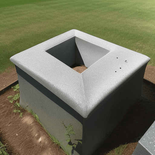 AI generated: A simple grave where the lid is a bit loose, e.g: in a 10-20 degree angle.