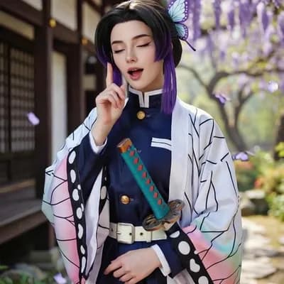 AI generated video:  (pov, shinobu kocho , kimetsu no aiba , live action, ultra realista. shinobu interaje com a camera ...