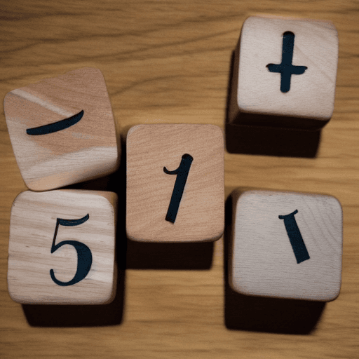 AI generated: PICTURE FROM WOODEN DICE