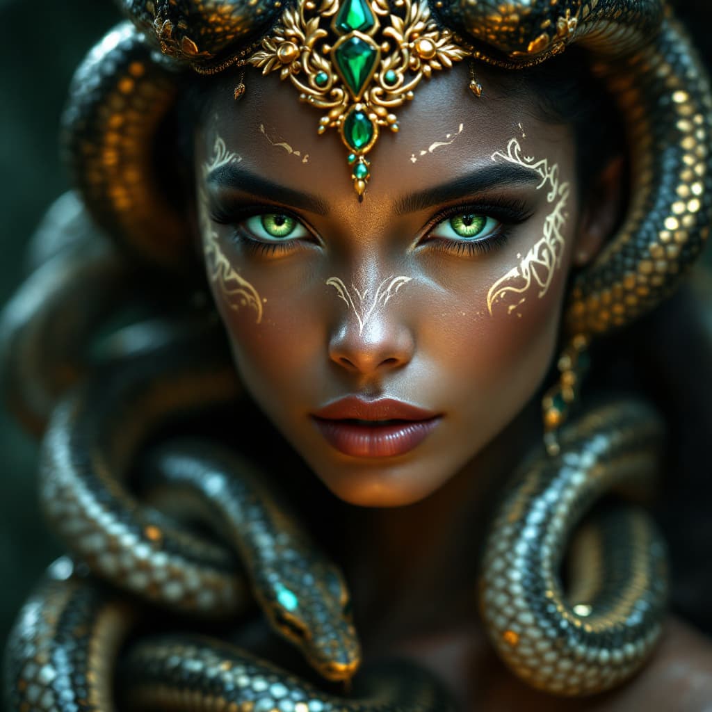 AI generated: Close-up portrait of a woman (ethnicity:1.2), (age:25), (detailed clothing:1.2), (accessories:1.1), ...