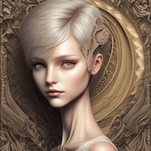 AI generated: slim, slender, looking at viewer, overalls, short hair, wavy hair, (masterpiece), (best quality:1.2)...