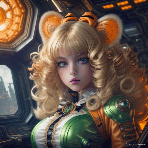 AI generated: hyperdetailed steampunk spaceship interior, cinematic shot, upper body, centered, 100mm lens, perfec...