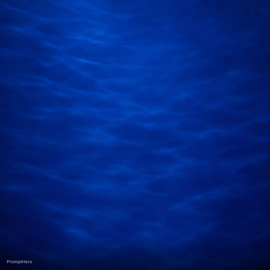 AI generated: No figure. No face. No human shape. Only a deep, endless blue — not a color, but a presence. Faint v...