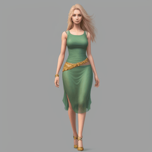 AI generated: realistic high detailed full body image of  pretty girl