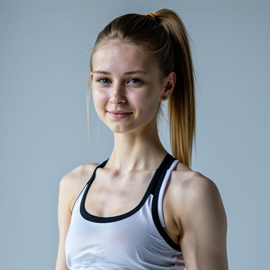AI generated: young and athletic woman
