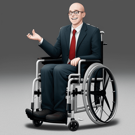 AI generated: Wheelchair guy 
