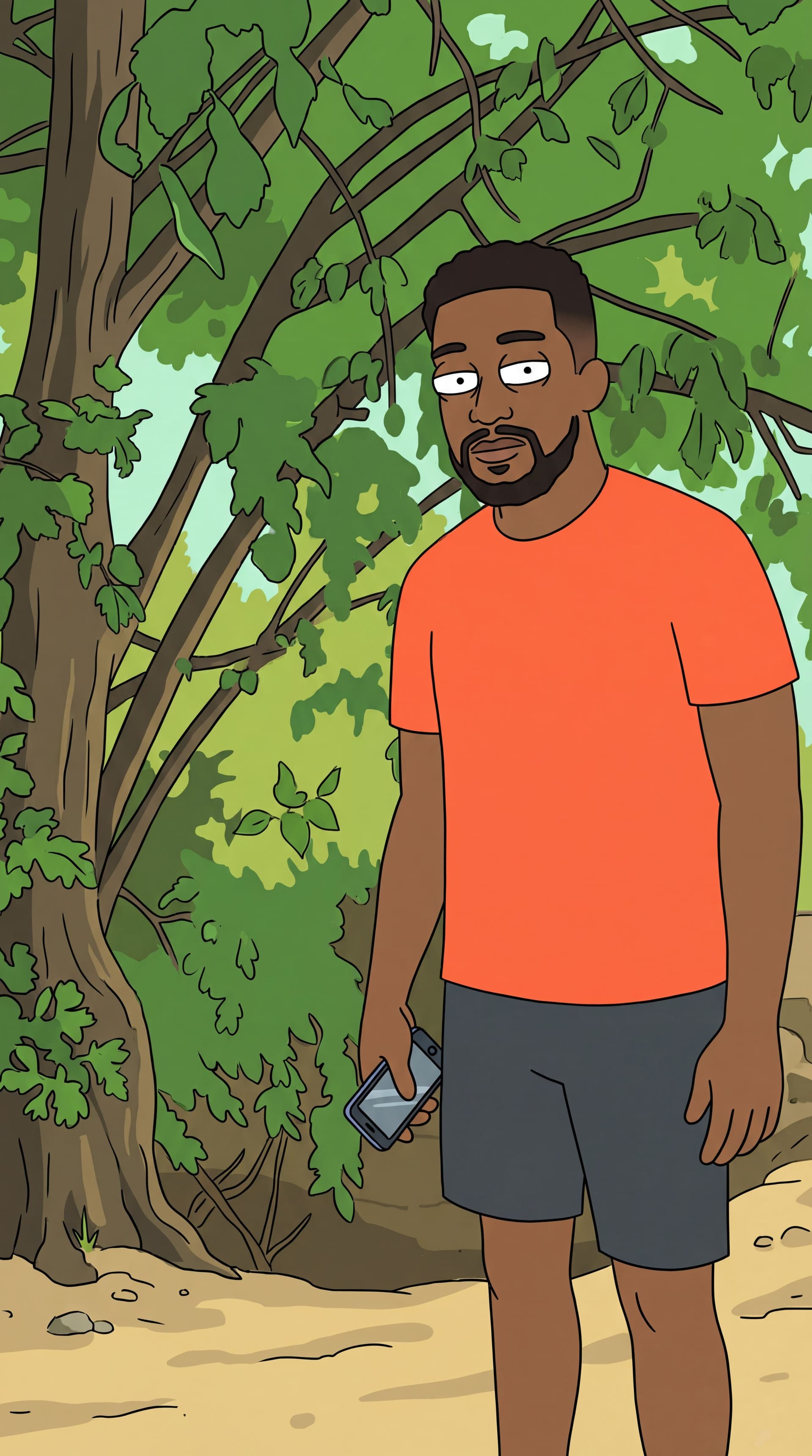 AI generated: create this person into rick and morty style. Generate full-body cartoon characters in the iconic Ri...