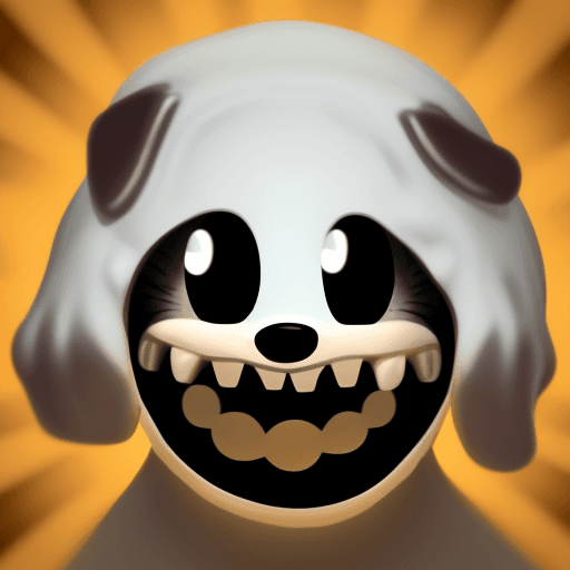 AI generated: smile dog 
creppypasta 