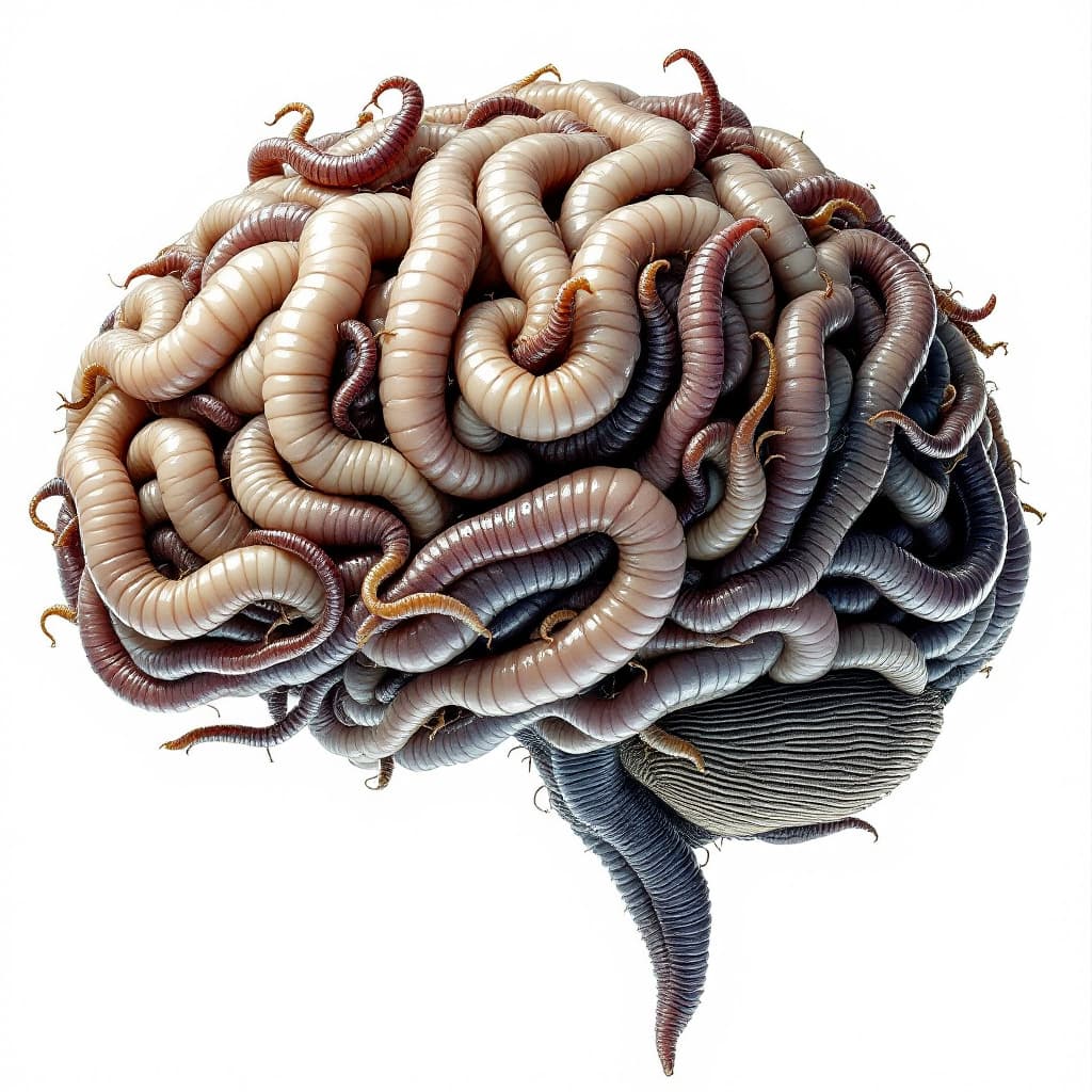 AI generated: A hyper-realistic photograph of a human brain, with all its folds and convolutions made up of variou...