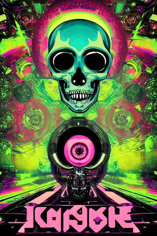 AI generated:  font original of kaosphere in the video, sleeve, art, symbol, graphics, logo, design, symmetry, t-s...