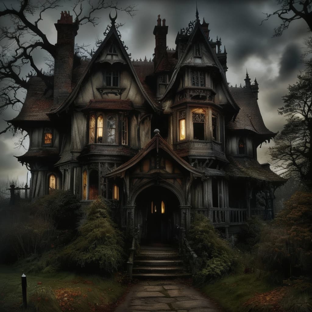 AI generated: Haunted Mansion. Photorealistic 4K